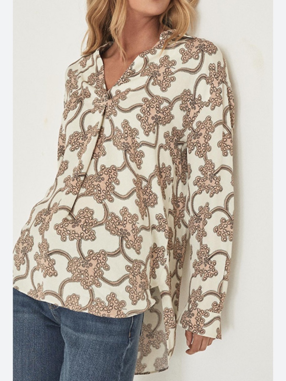 Reiss Suki Printed Blouse EUC SZ 6